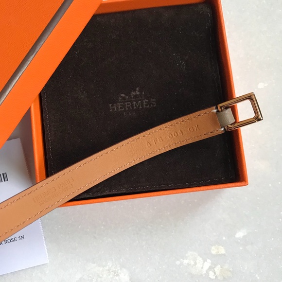 Authentic Hermes Cuir Rivale Double Tour Bracelet - Picture 6 of 8